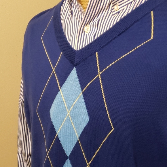 Brooks brothers suprima cotton argyle sweate vest - Picture 1 of 4